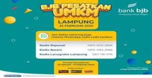 Guna mendukung geliat bisnis UMKM di Indonesia, bank bjb kembali menghadirkan workshop bisnis bjb PESATkan UMKM. Kali ini, bjb PESATkan UMKM hadir di Bandar Lampung. Dalam program ini, para peserta workshop akan diberikan edukasi mengenai cara mengelola dan mengembangkan bisnis UMKM optimal agar bisnis UMKM dapat bersaing di era kekinian. Nantinya, para peserta akan diajak untuk mengikuti sharing session dan pelatihan dengan suasana yang cair dan santai dari para narasumber. Narasumber akan turut membagikan kisah sukses mereka dalam mengelola dan mengembangkan UMKM.