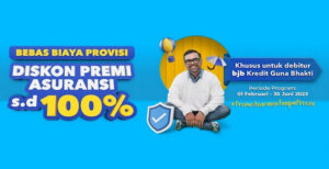 bank bjb kembali hadir menawarkan promo menguntungkan bagi nasabah. Kali ini, terdapat promo bjb PASTI alias Promo Asuransi Tanpa Provisi yang dapat diikuti oleh para debitur baru maupun eksisting. bjb PASTI merupakan program promo subsidi biaya asuransi dan bebas biaya provisi yang diberlakukan untuk debitur baru/take over maupun debitur eksisting bank bjb yang melakukan realisasi produk Kredit Ritel (bjb Kredit Guna Bhakti) sesuai dengan syarat dan ketentuan program.