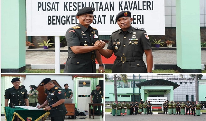 Komandan Pusat Kesenjataan Kavaleri (Danpussenkav) TNI AD, Mayjen TNI Eko Susetyo, M.M.Tr (Han)., didampingi Ketua Persit KCK Cabang XXIV Pussenkav PG Mabesad, Ny. Sherly Eko Susetyo, meresmikan Bengkel Pusat Kavaleri (Bengpuskav) di Gedung Serbaguna Soesilo Soedarman Pusdikkav Padalarang, Rabu (30/04/2025). Acara peresmian Bengpuskav dihadiri oleh Wadanpussenkav, Ir Pussenkav, Danpusdikkav, Dirum, para Dirbin, Pamen Ahli, Kasubdit, Irut, Dansatse, para Dansatdik, Kabag, Kadep serta pengurus Persit KCK Cabang XXIV Pussenkav.