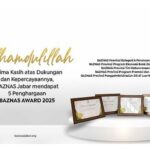 Badan Amil Zakat Nasional (BAZNAS) Provinsi Jawa Barat kembali menorehkan prestasi membanggakan di tingkat nasional. Pada ajang BAZNAS Award 2025, BAZNAS Jabar berhasil meraih lima penghargaan bergengsi sekaligus. Acara penganugerahan digelar di Hotel Mercure Ancol, Jakarta, dan dihadiri pejabat kementerian dan pimpinan BAZNAS dari berbagai daerah, pada Kamis, 28 Agustus 2025.